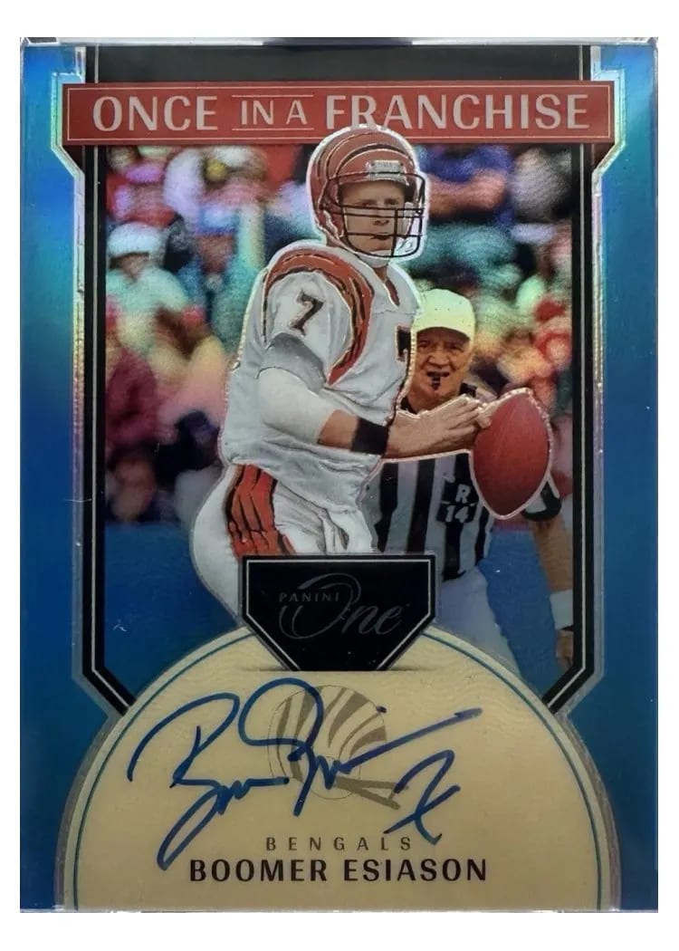 2024 Panini One Once in a Franchise Autographs Boomer Esiason #338 card