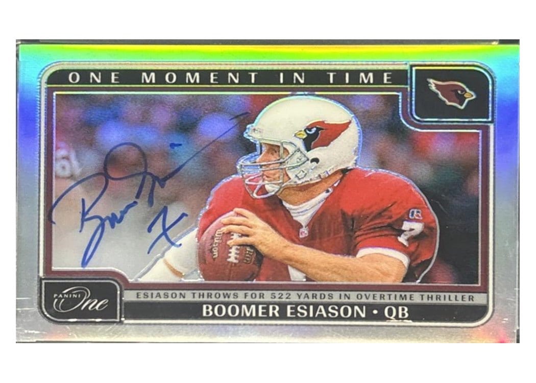2024 Panini One One Moment in Time Autographs Boomer Esiason #391 card