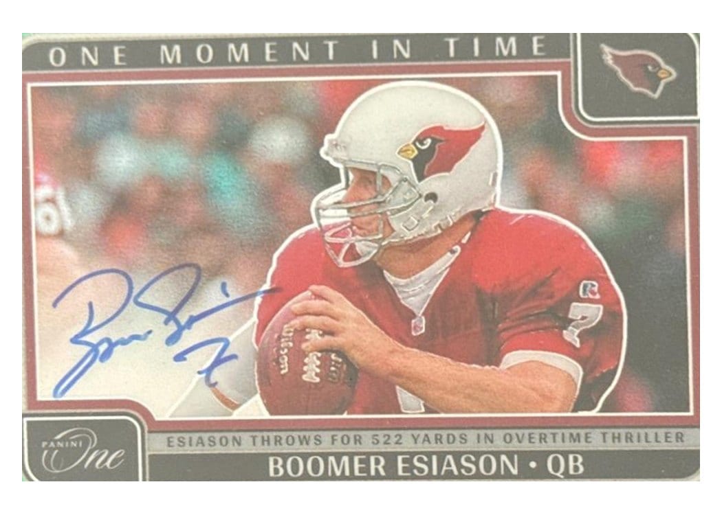 2024 Panini One One Moment in Time Autographs Boomer Esiason #391 card