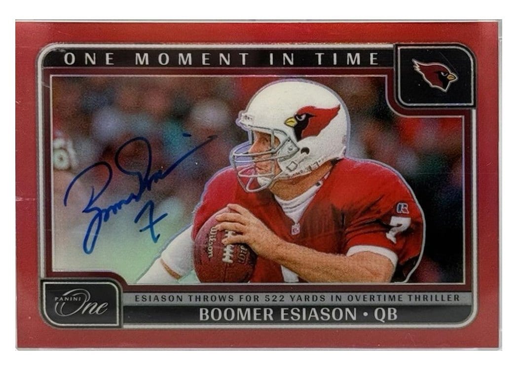 2024 Panini One One Moment in Time Autographs Boomer Esiason #391 card