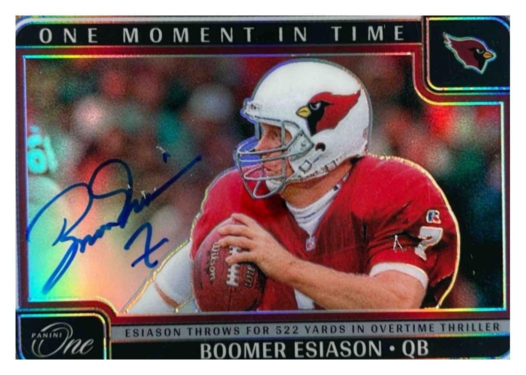 2024 Panini One One Moment in Time Autographs Boomer Esiason #391 card