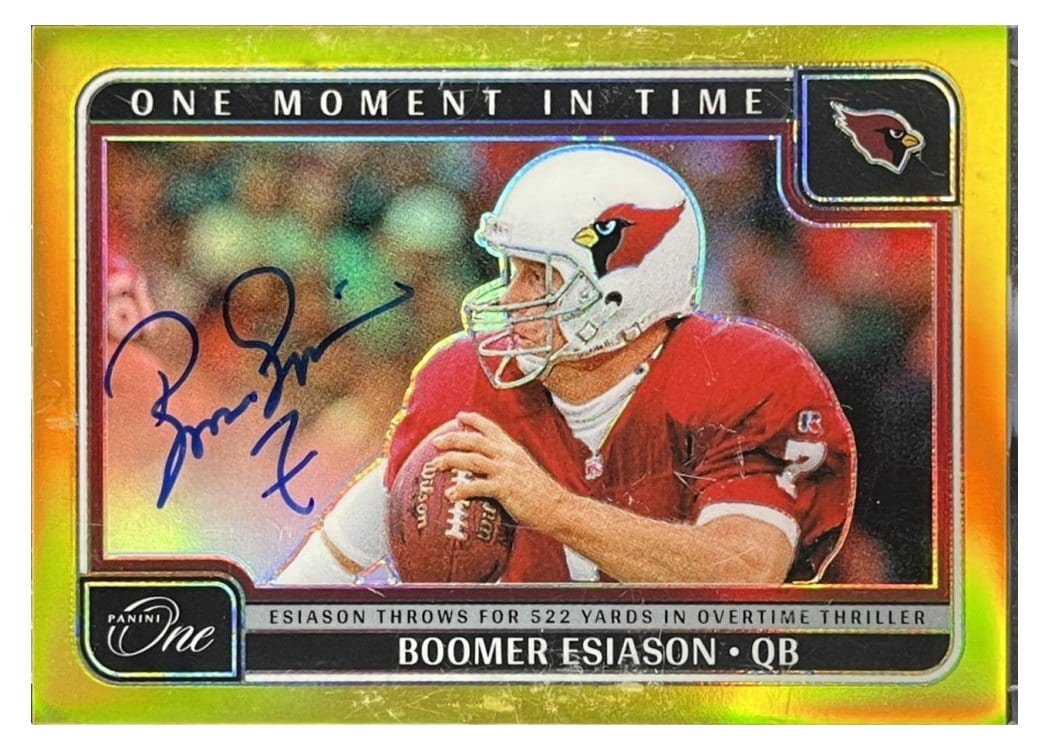 2024 Panini One One Moment in Time Autographs Boomer Esiason #391 card