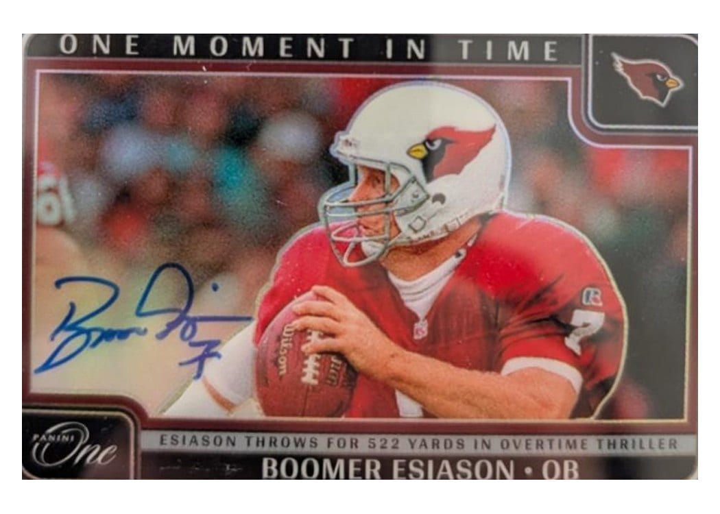 2024 Panini One One Moment in Time Autographs Boomer Esiason #391 card