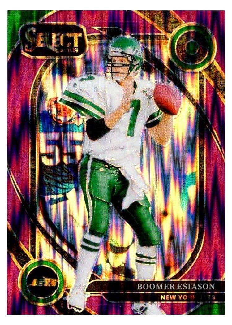 2024 Panini Select Base Set Boomer Esiason Purple Prizm Shock #209 card