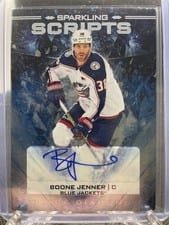 2024-25 Upper Deck Black Diamond Sparkling Scripts Boone Jenner #SS-BJ card