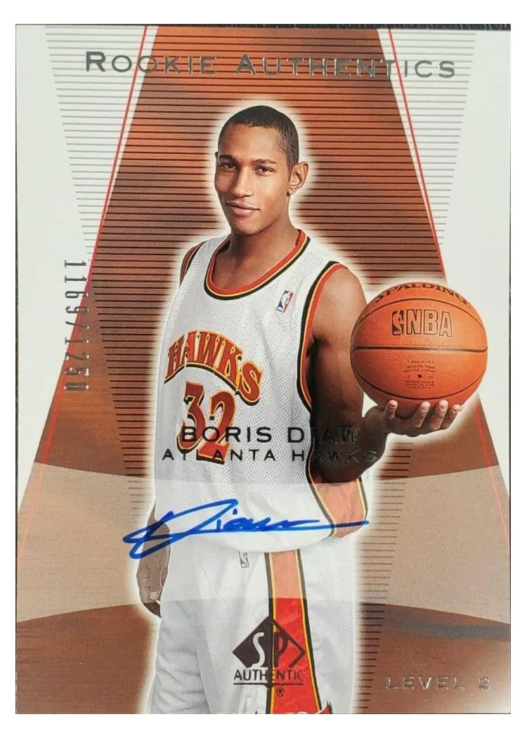 2003 SP Authentic Boris Diaw Autograph #165 card
