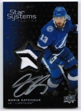2021-22 Upper Deck Premier Star Systems Rookies Autograph Patch Boris Katchouk #SSR-BK card