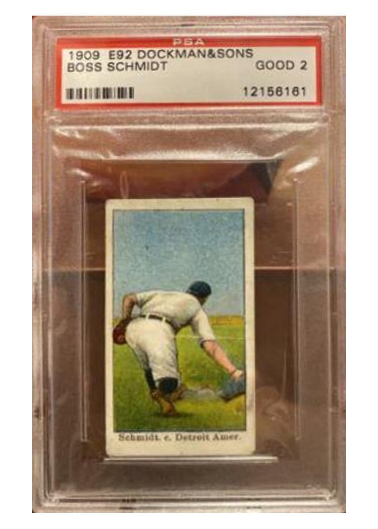 1909 E92 Dockman & Sons Boss Schmidt card