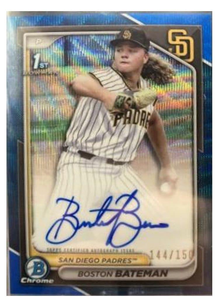 2024 Bowman Draft Chrome Prospect Autographs Boston Bateman #CPA-BBA card