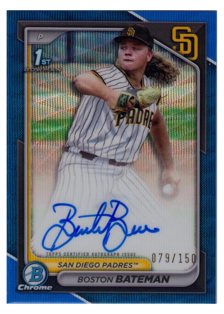 2024 Bowman Draft Chrome Prospect Autographs Boston Bateman #CPA-BBA card