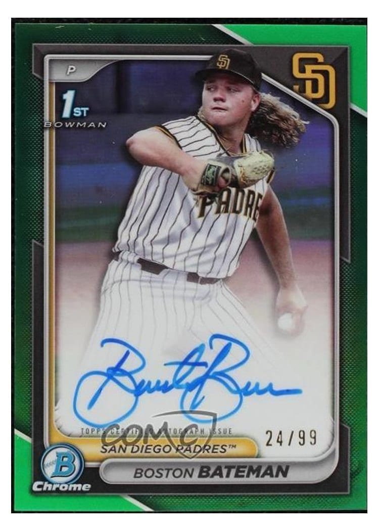 2024 Bowman Draft Chrome Prospect Autographs Boston Bateman #CPA-BBA card