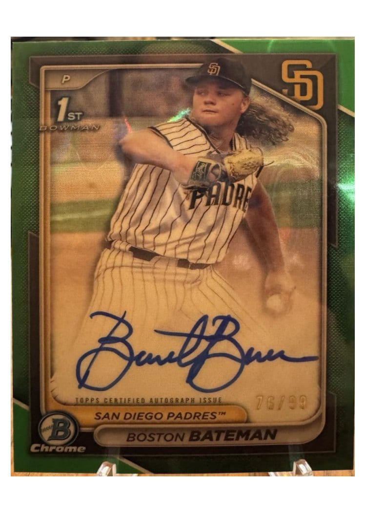 2024 Bowman Draft Chrome Prospect Autographs Boston Bateman #CPA-BBA card