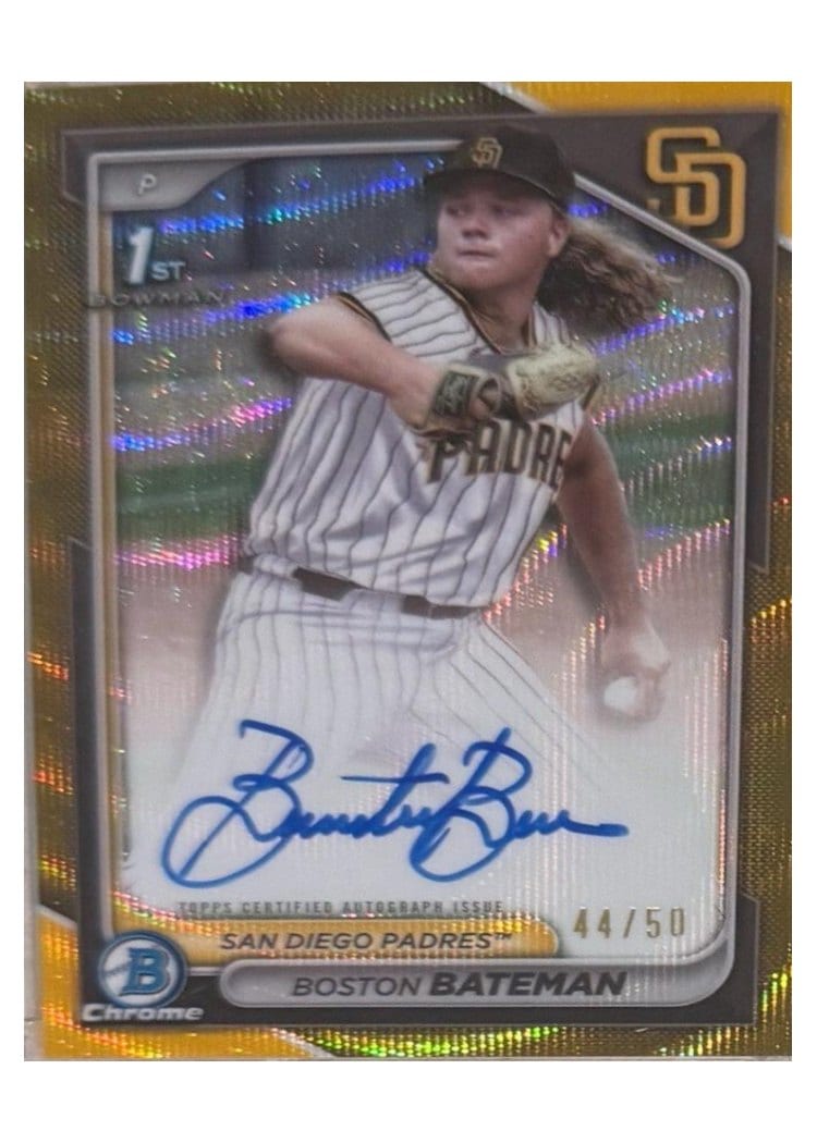 2024 Bowman Draft Chrome Prospect Autographs Boston Bateman #CPA-BBA card
