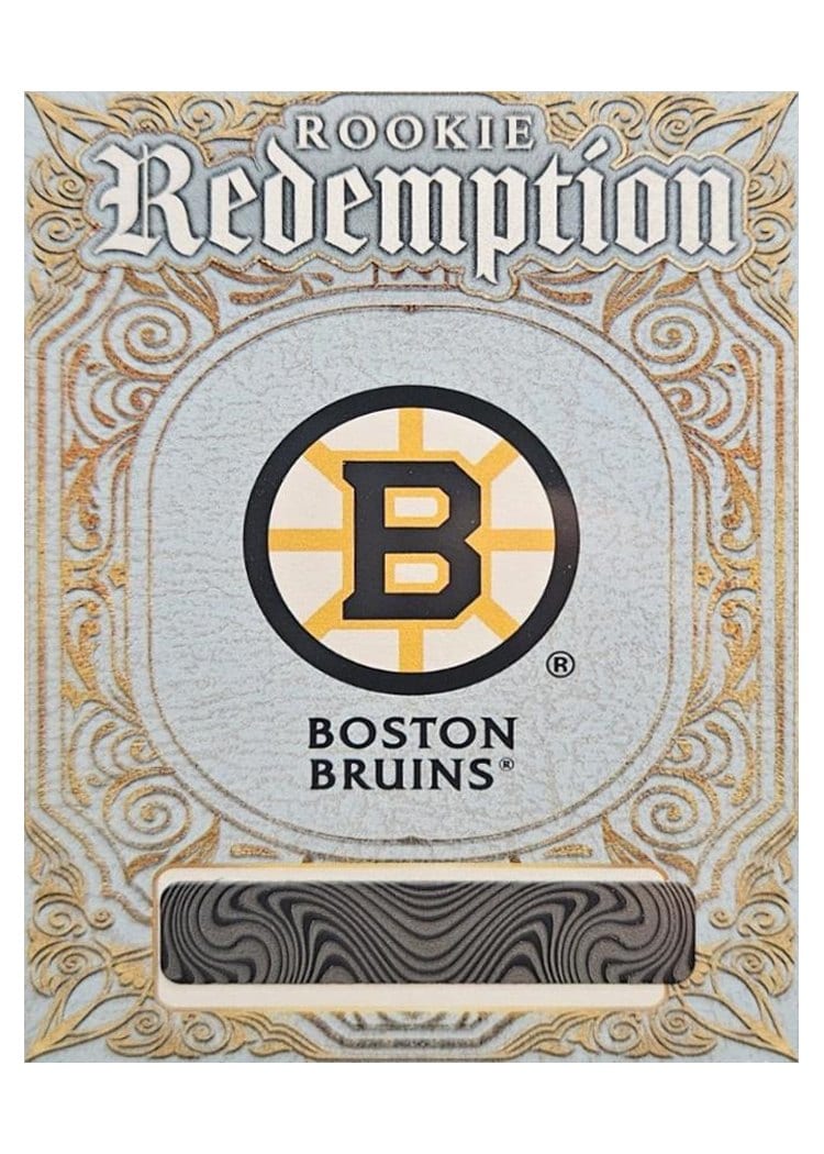 2025-26 Upper Deck Artifacts Base Rookie Redemption Boston Bruins #RED-202 card
