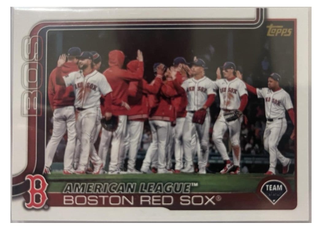 2025 Topps Base Set Boston Red Sox Golden Mirror Image Variation #264 card
