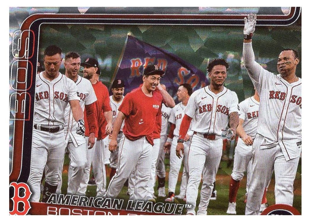 2025 Topps Base Set Boston Red Sox Silver Cracked #264 card