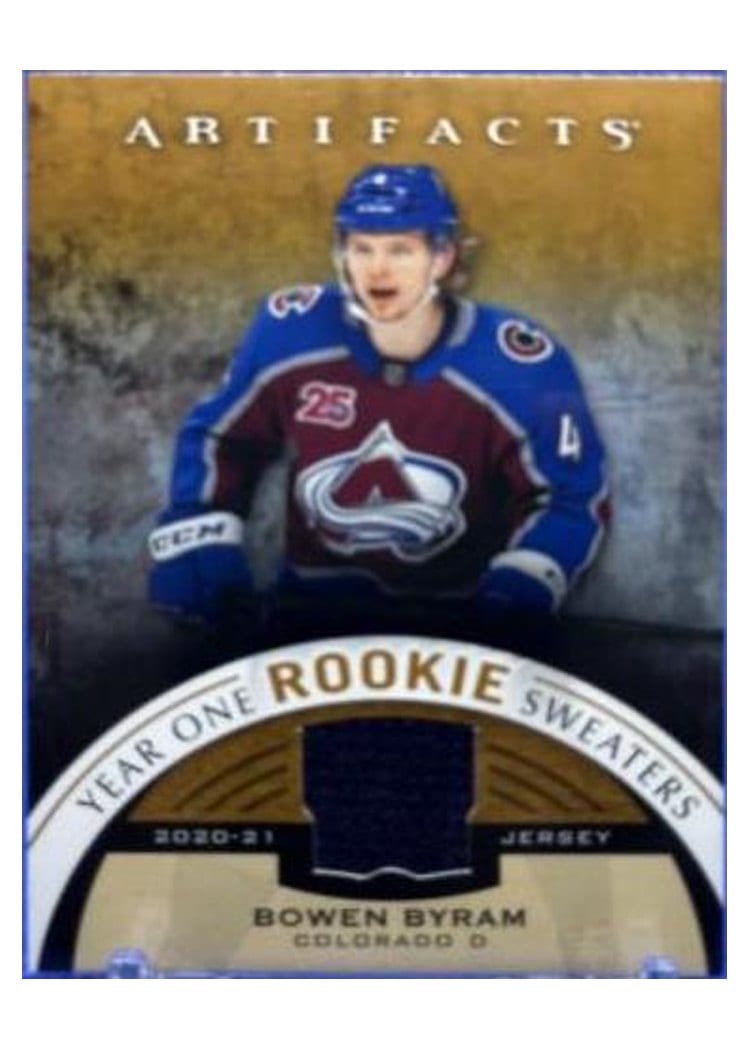 2021-22 Upper Deck Artifacts Year One Rookie Sweaters Bowen Byram #RS-BB card