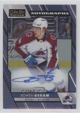 2023-24 O-Pee-Chee Platinum Blue Rainbow Autos Bowen Byram #BA-BB card