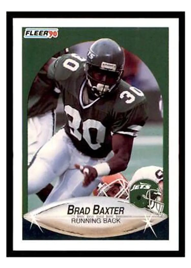 1990 Fleer Update Brad Baxter #U-74 card