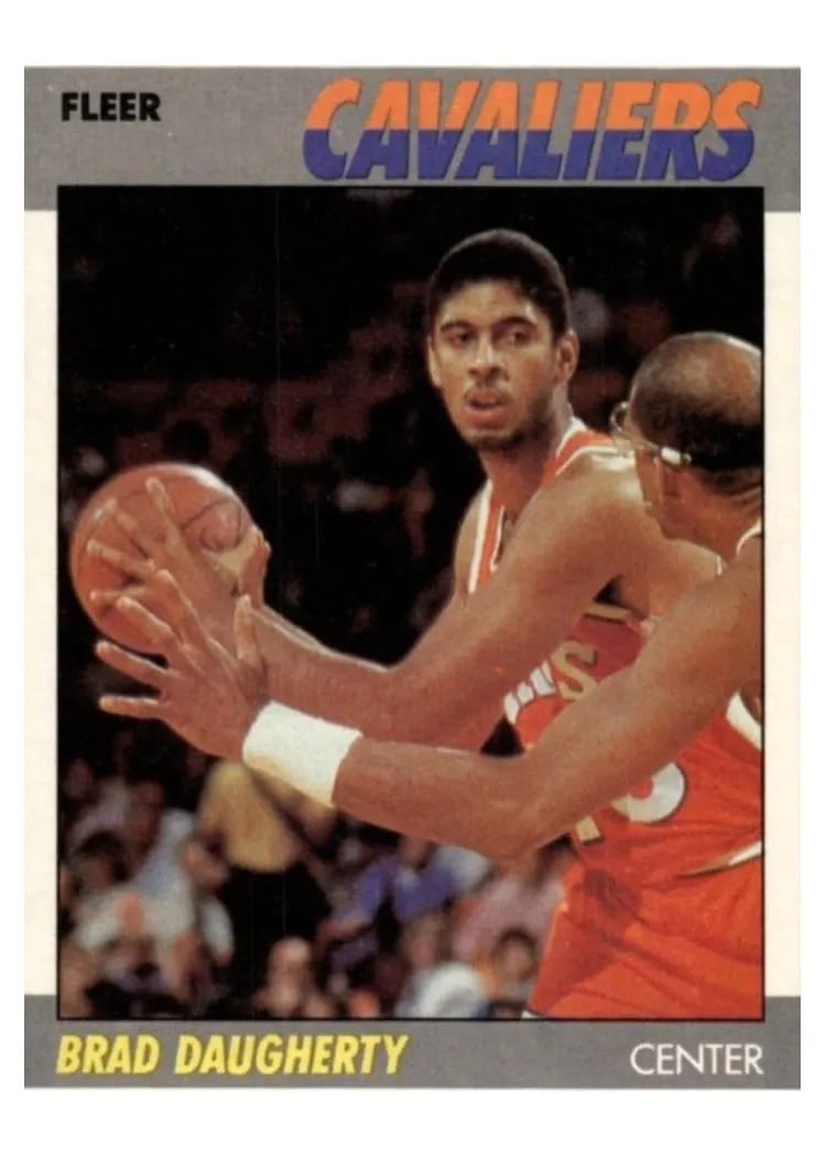 1987 Fleer Brad Daugherty #25 card