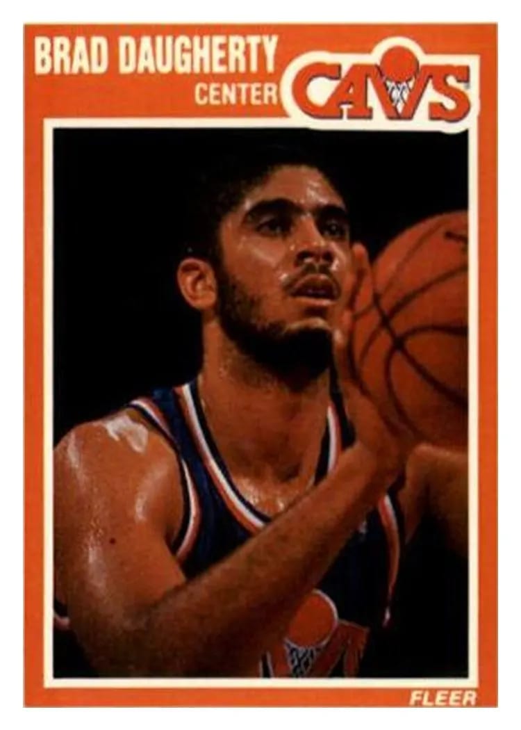 1989 Fleer Brad Daugherty #25 card
