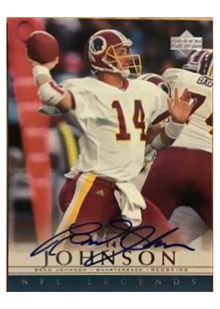 2000 Upper Deck Legends Autographs Brad Johnson card