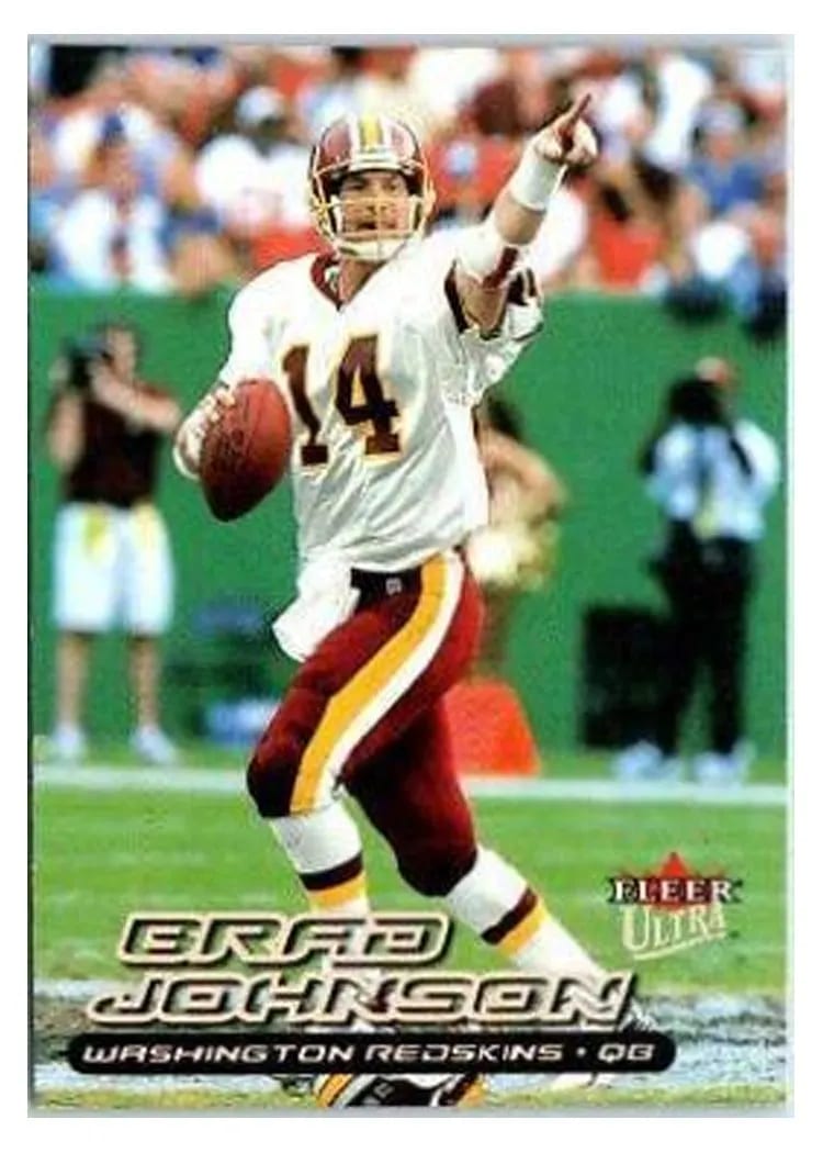 2001 Fleer E X Brad Johnson #14 card