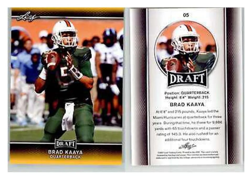 2017 Leaf Draft Brad Kaaya #5 card