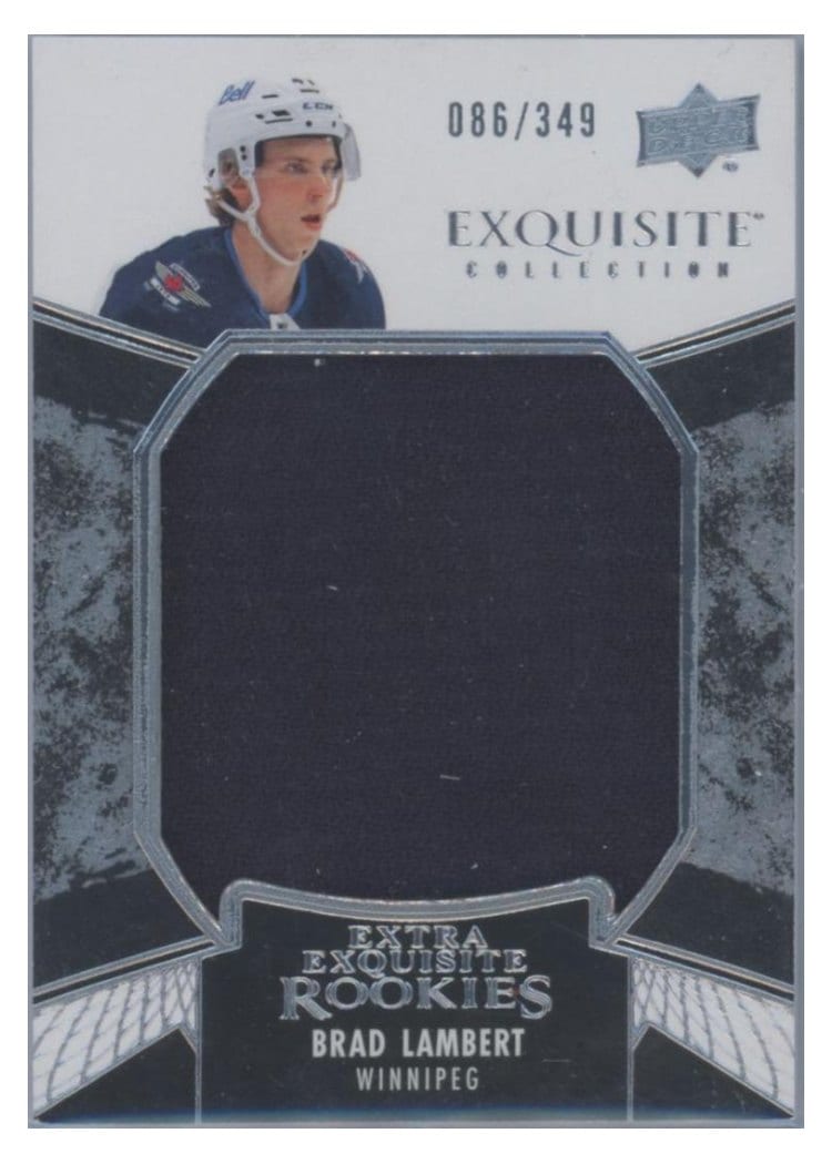 2024-25 Upper Deck Black Diamond Exquisite Collection Extra Exquisite Rookie Jersey Brad Lambert #ECER-BL card