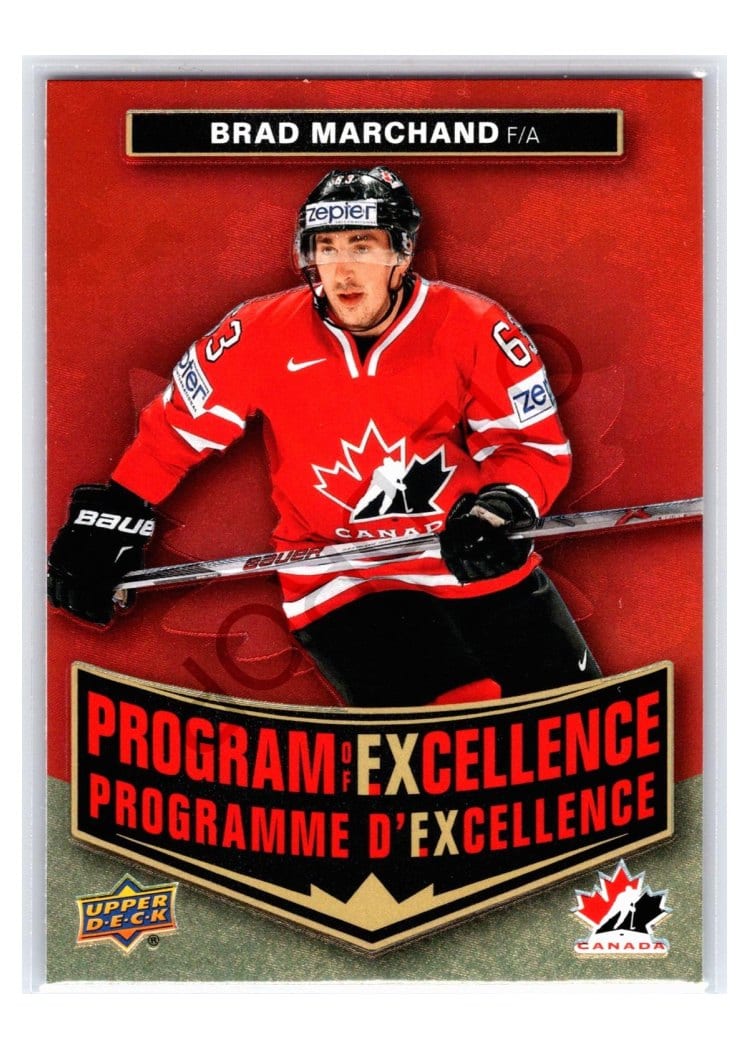 2025-26 Tim Hortons Team Canada Olympic Hockey Program of Excellence Brad Marchand #POE-2 card