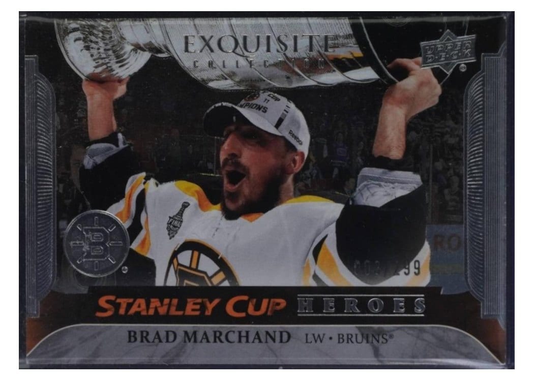 2025-26 Upper Deck Black Diamond Exquisite Stanley Cup Heroes Brad Marchand #ESC-BM card