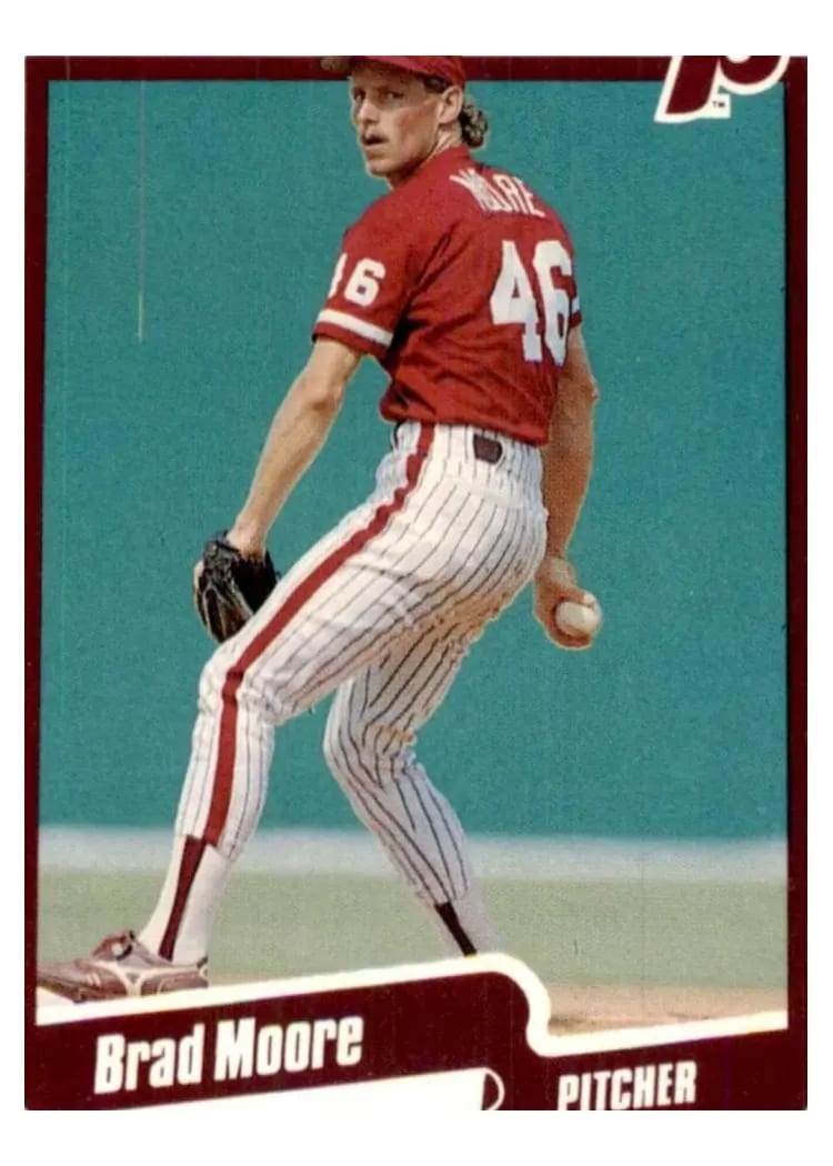 1990 Fleer Update Brad Moore #U-45 card