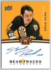 2023-24 Upper Deck Boston Bruins Centennial Bear Tracks Autographs Brad Park #BT-PA card