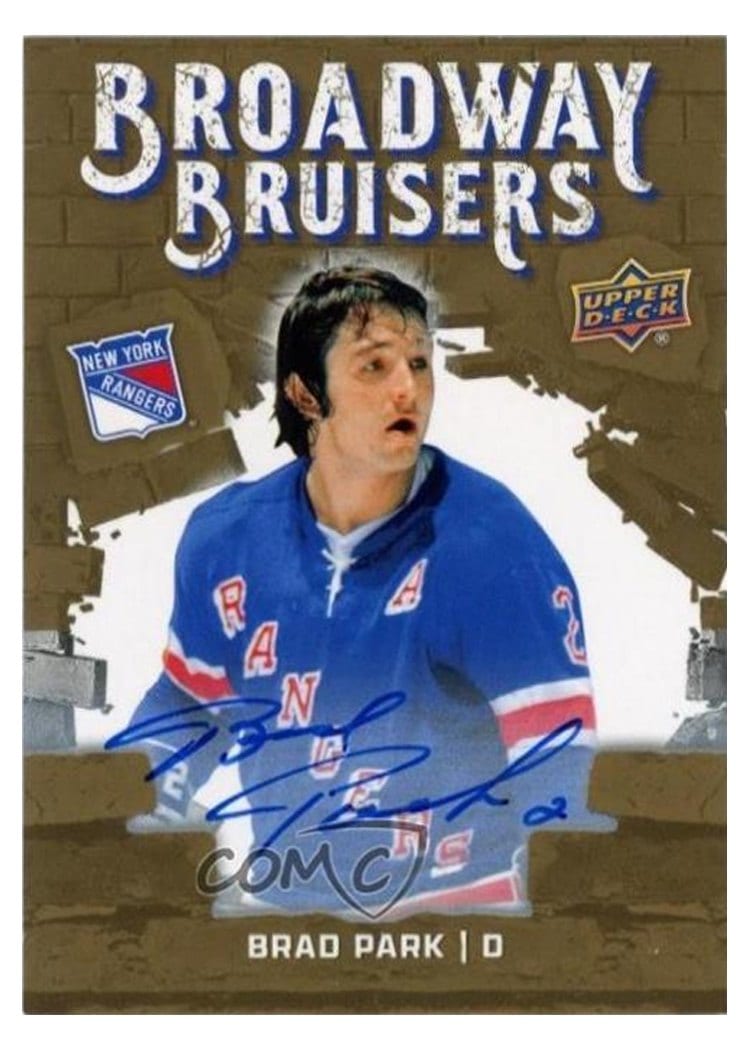 2025-26 Upper Deck New York Rangers Centennial Broadway Bruisers Brad Park #BB-12 card