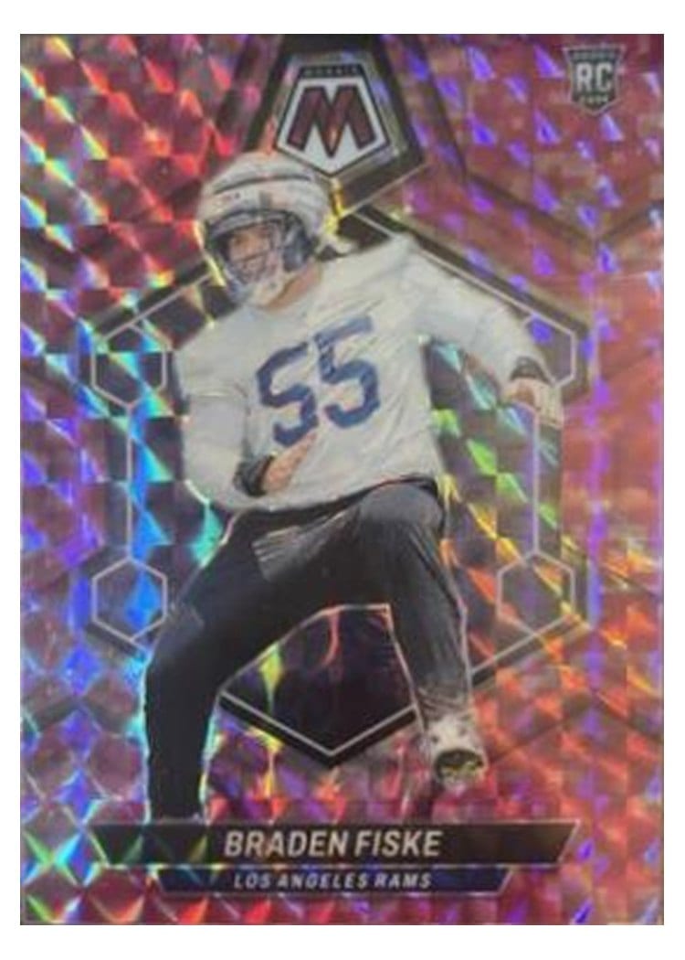 2024 Panini Mosaic Base Set Braden Fiske Camo Pink #339 card