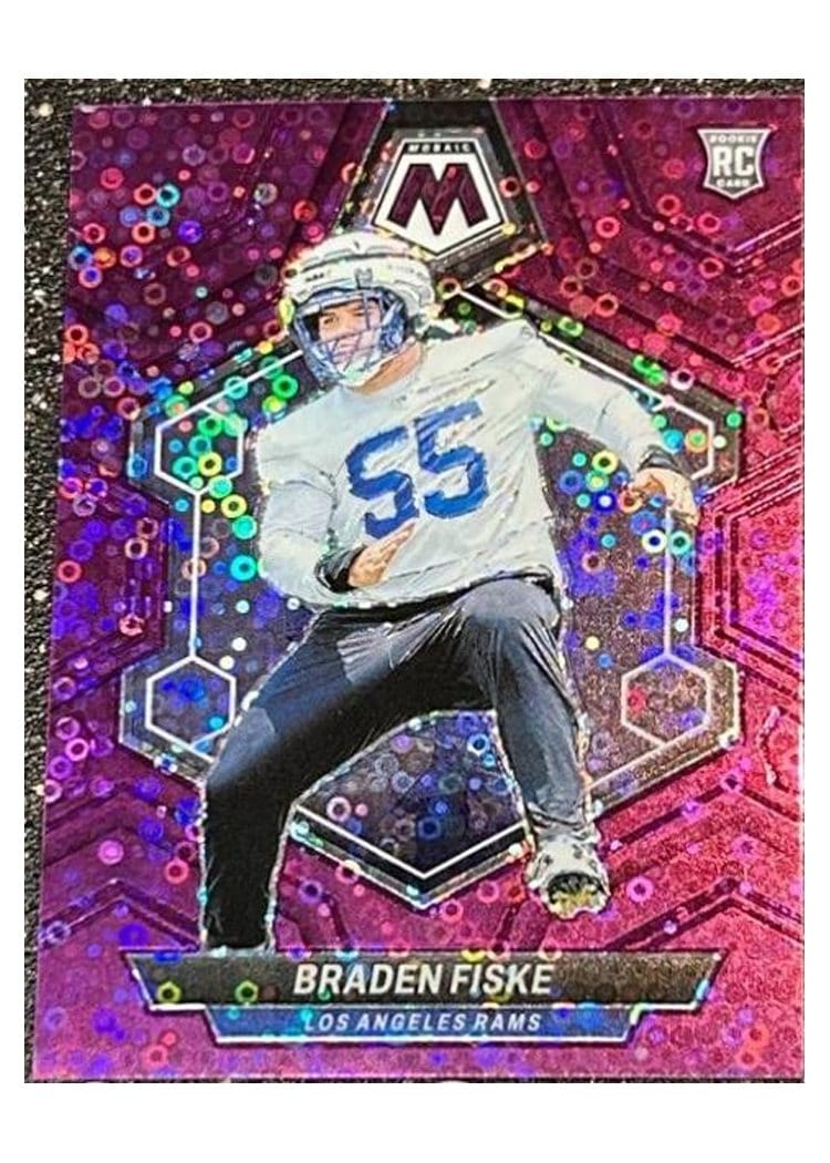 2024 Panini Mosaic Base Set Braden Fiske No Huddle Purple #339 card