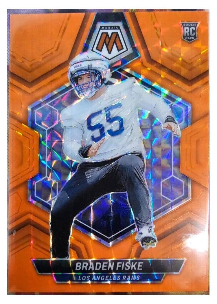2024 Panini Mosaic Base Set Braden Fiske Orange Fluorescent #339 card