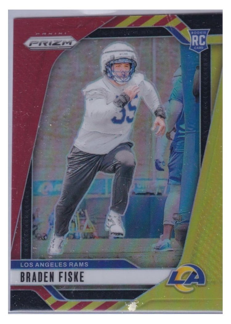 2024 Panini Prizm Base Set Braden Fiske Red Yellow #310 card