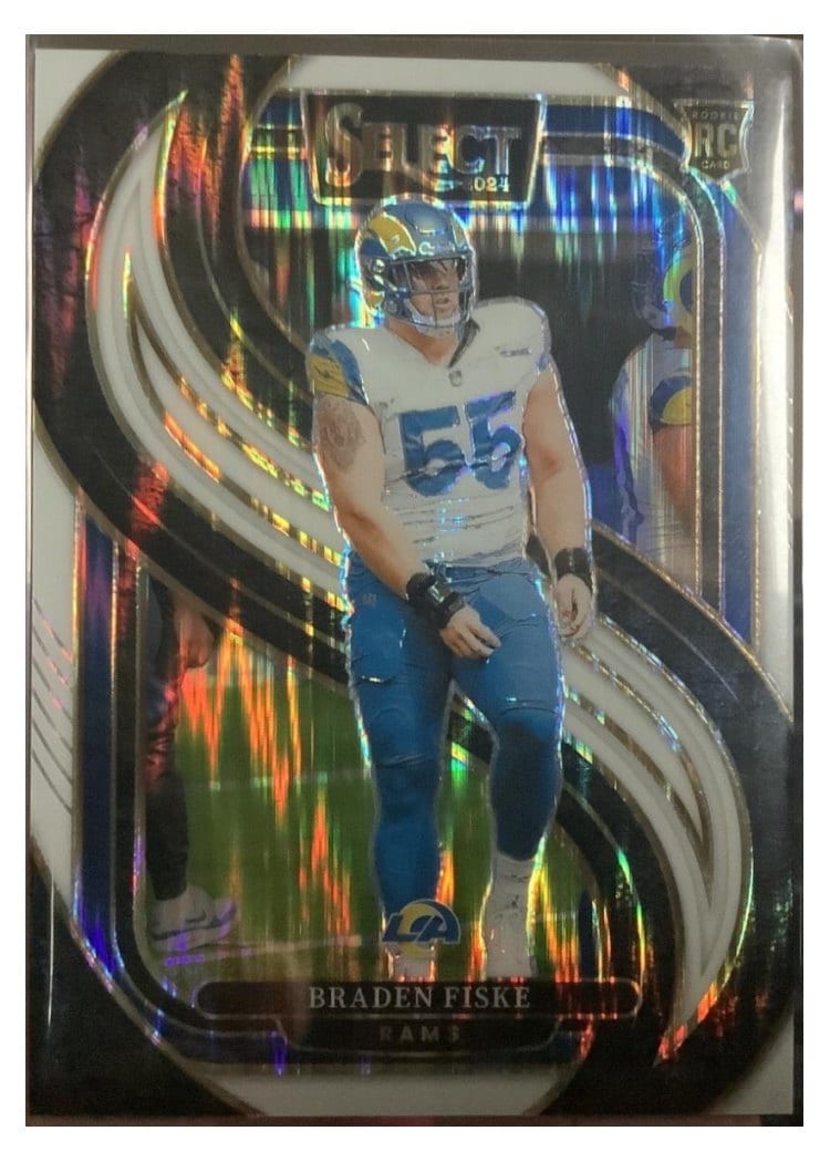 2024 Panini Select Base Set Braden Fiske White Prizm Shock #171 card