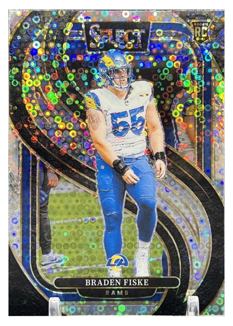 2024 Panini Select Base Set Braden Fiske Green Disco Prizm #171 card