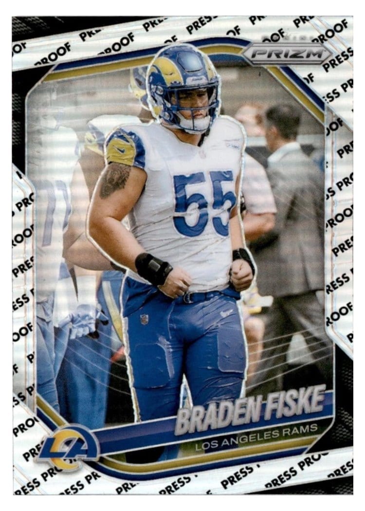 2025 Panini Prizm Base Set Braden Fiske Press Proof #144 card