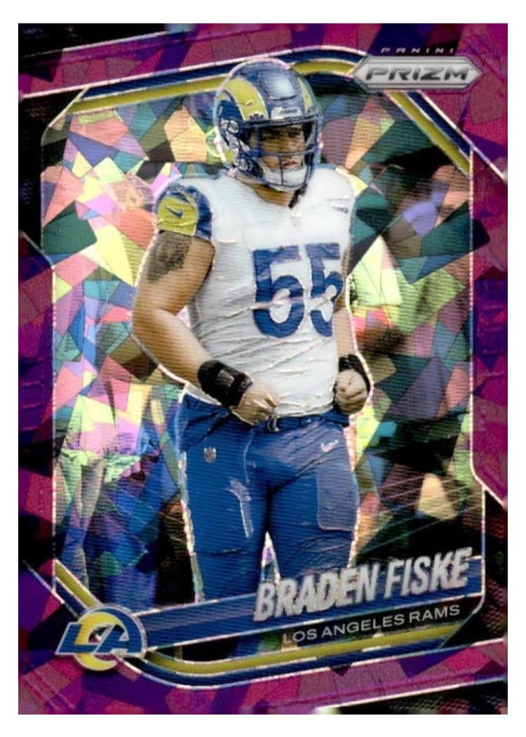 2025 Panini Prizm Base Set Braden Fiske Purple Ice #144 card