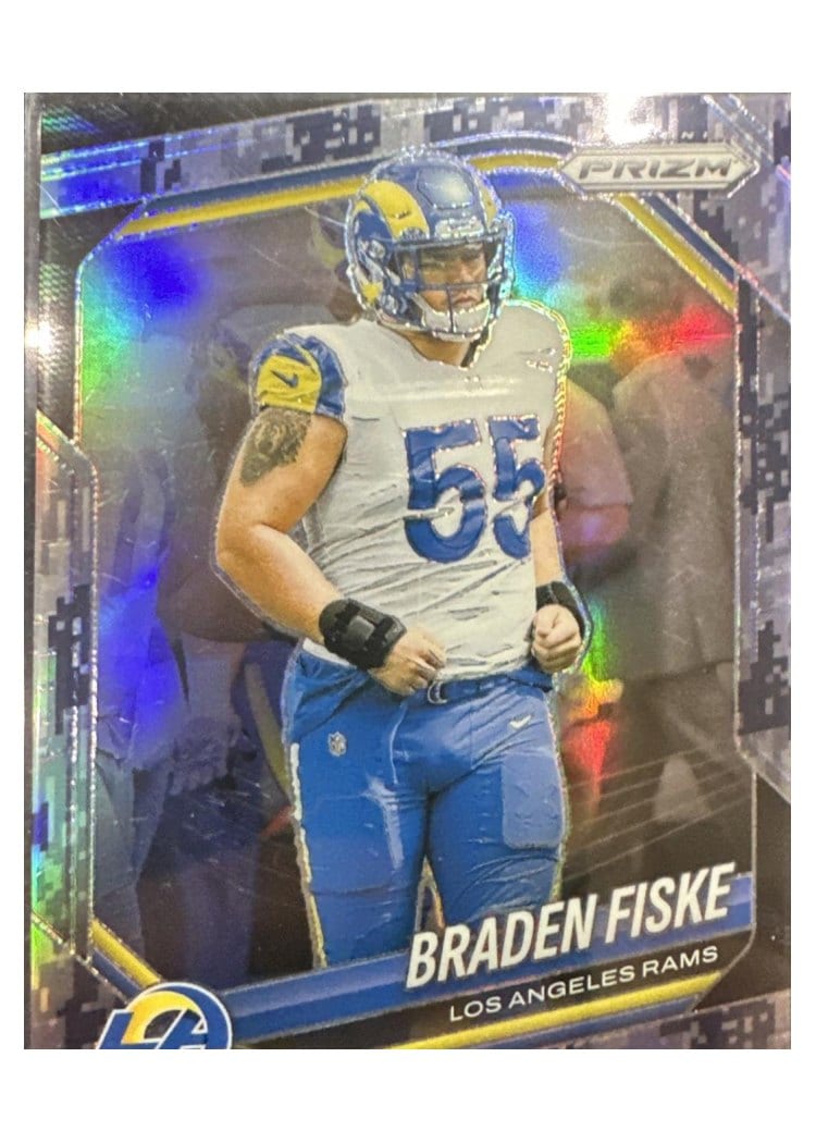 2025 Panini Prizm Base Set Braden Fiske Navy Camo #144 card