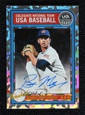 2025 Panini Stars & Stripes USA Baseball Throwback Signatures Braden Montgomery #AS-BM card