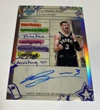 2024-25 Bowman University Chrome Course Load Autographs Braden Smith #CLA-BS card