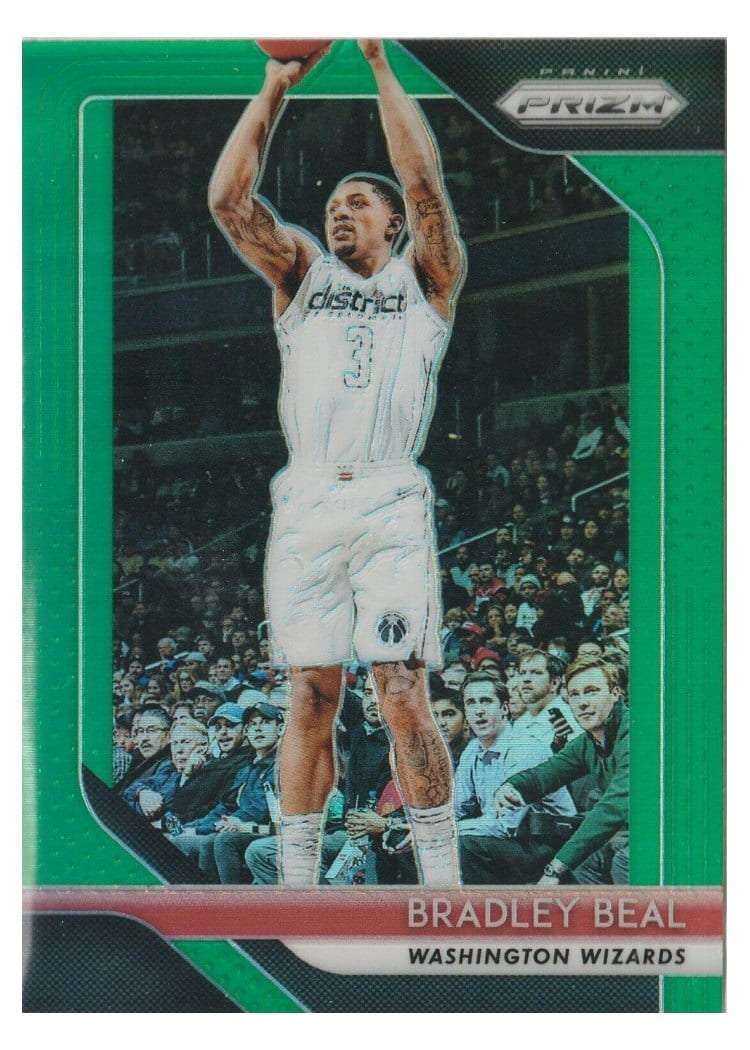 2018-19 Panini Prizm Base Set Bradley Beal Green Prizm #233 card