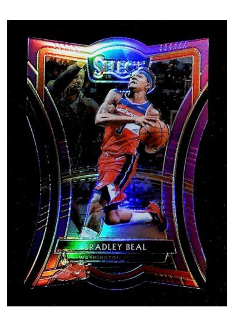 2019-20 Panini Select Base Set Bradley Beal Die Cut Purple Prizm #192 card