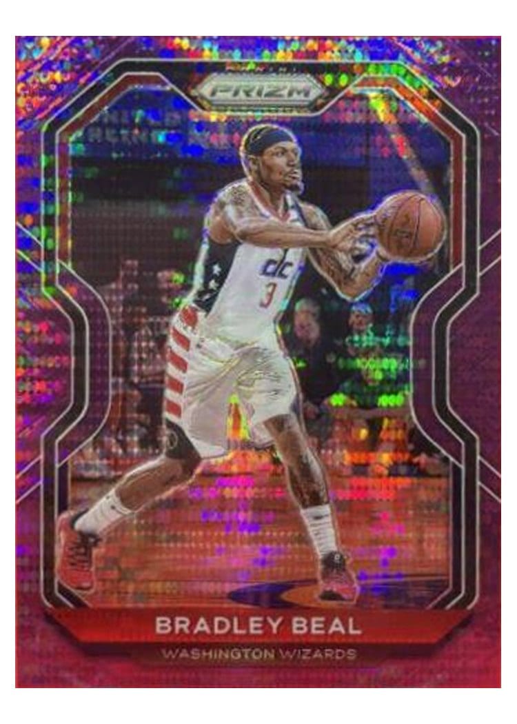 2020-21 Panini Prizm Base Set Bradley Beal Purple Pulsar Prizm #230 card