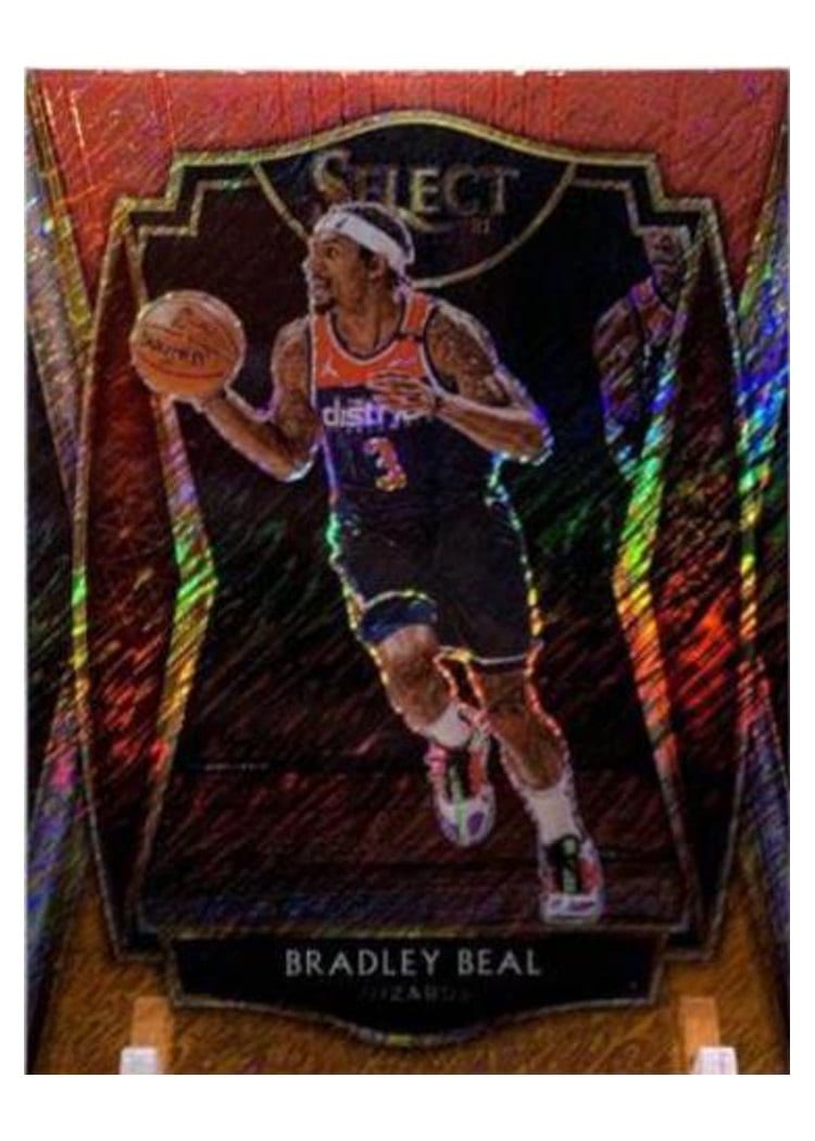 2020-21 Panini Select Base Set Bradley Beal Red White Orange Shimmer #127 card