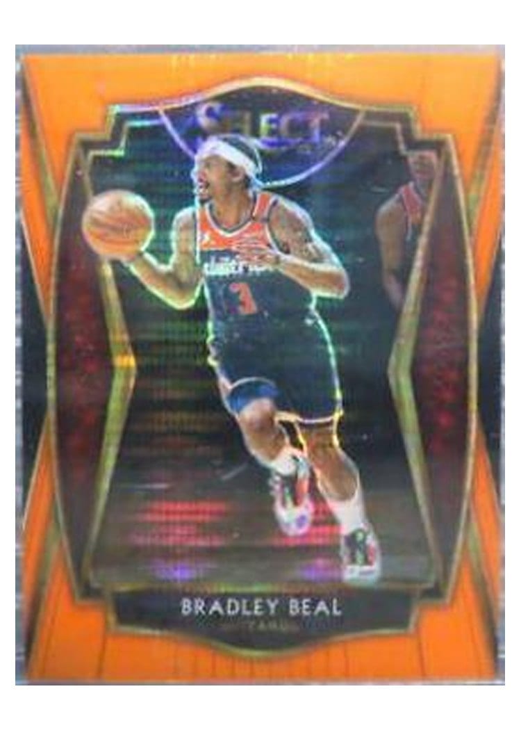 2020-21 Panini Select Base Set Bradley Beal Neon Orange Pulsar #219 card
